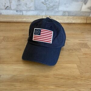 Southern Tide Baseball Cap Mens OSFM Navy Blue American Flag Patch Patriotic Hat